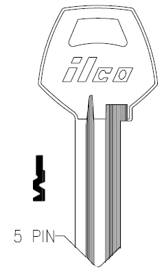 Ilco 1001EH Corbin Key Blank CO87