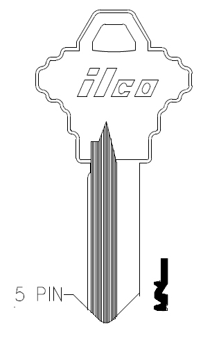 Ilco 1145F Schlage Key Blank SC7 5 Pin