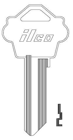 Ilco 1175N Weslock Key Blank WK2