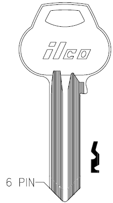 Ilco A1011-L4 Corbin Key Blank