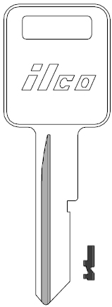Ilco P1098C GMC Key Blank B50