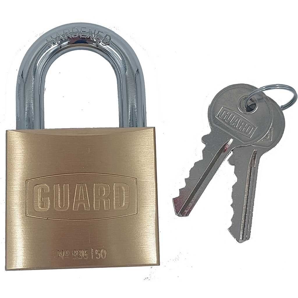 Guard 836 MK1 Brass Padlock 2" (50MM) Body 1⅛"(28.0mm)Shackle