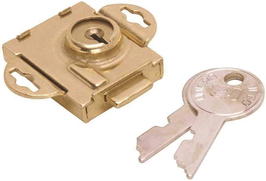 Capital Letter Box Lock - Standard Brass Finish