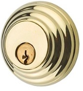 [8355-US3] Emtek Double Cylinder Low Profile Deadbolt Schlage in Polished Brass