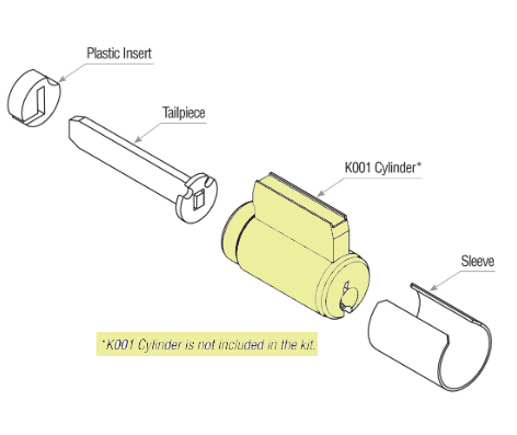 [KIT-K001YA] GMS KIT-K001YA Yale Conversion Kit for Key-in-Knob Cylinders