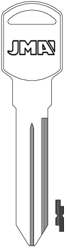 JMA P1107 GMC Key Blank B89