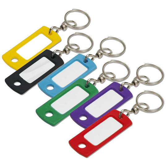 Lucky Line ID Tag W/key ring, Purple