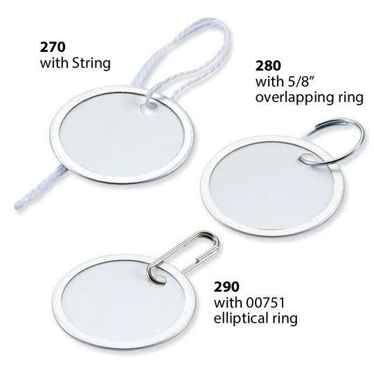 Lucky Line 1-1/4" Paper Tag W/Ring