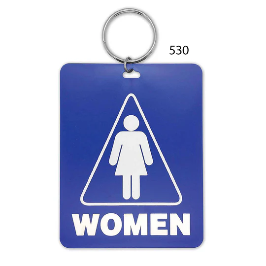 Lucky Line 53001 Womens Restroom Tag W/Ring