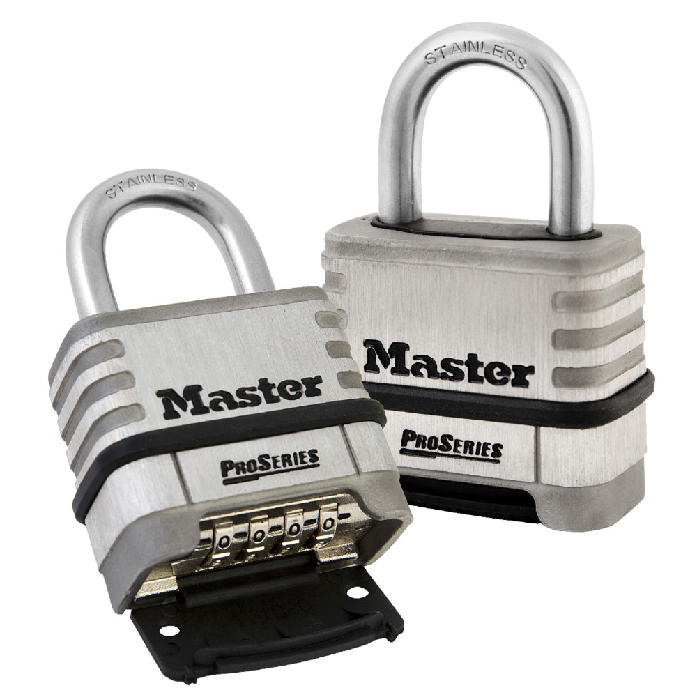 Master Lock 1174 2-1/4" (57mm) Wide ProSeries® Stainless Steel Resettable Combination Padlock