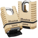 Master Lock 1177 2-1/4" (57mm) Wide ProSeries® Shrouded Brass Resettable Combination Padlock