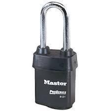 Master Lock 6121KALJ 2-1/8" (54mm) Wide ProSeries® Weather Tough® Laminated Steel Rekeyable Pin Tumbler Padlock with 1-1/2" (38mm) Brass Shackle, Keyed Alike w/ W1 to 3202 Keyway