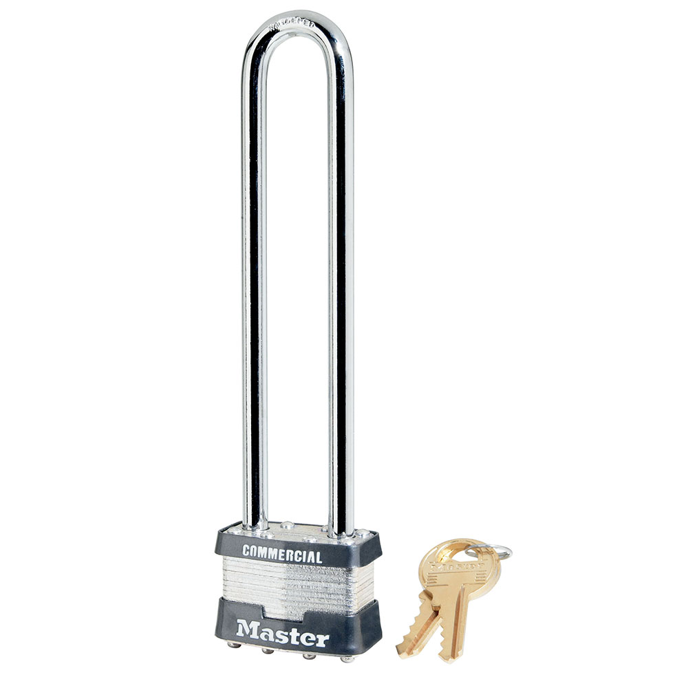Master Lock 21KALN 1-3/4" (44mm) Wide Laminated Steel Rekeyable Pin Tumbler Padlock 5-3/4" (15cm) Shackle, Keyed Alike w/ W1 to 2568 Keyway 