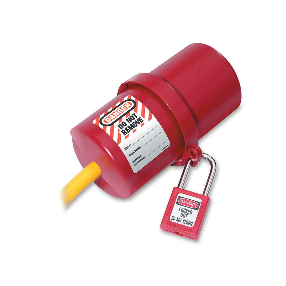 Master Lock 488 Rotating Large Electrical Plug Lockout, 220-550 Volt Plugs