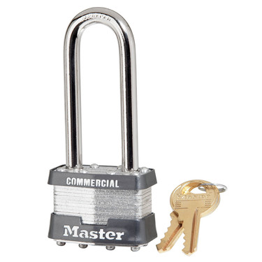 Master Lock 1KALJ 1-3/4" (44mm) Wide Laminated Steel Pin Tumbler Padlock with 2-1/2" (64mm) Shackle, Keyed Alike w/ 2196 Keyway 