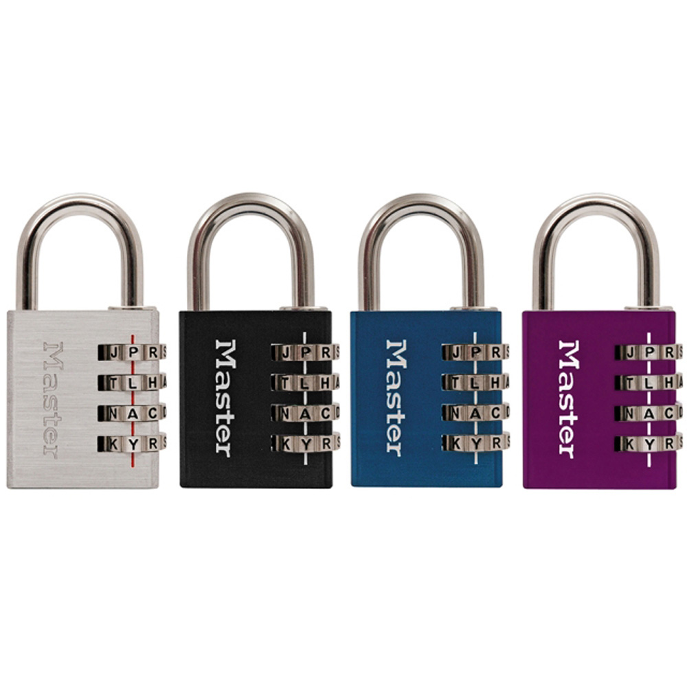 Master Lock 643DASTWD 1-9/16" (40mm) Wide Set Your Own WORD Combination Padlock; Assorted Colors