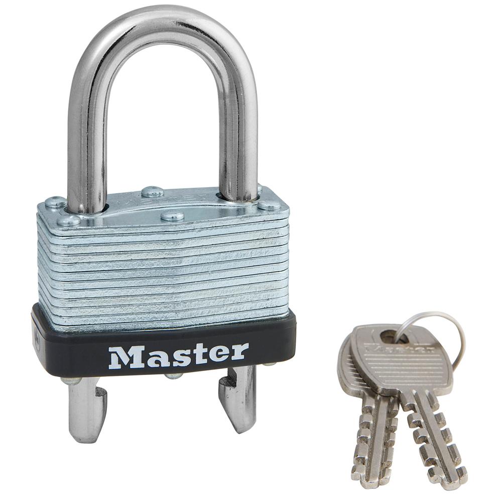 Master Lock 510D 1-3/4" (44mm) Wide Laminated Steel Warded Padlock with Adjustable Shackle