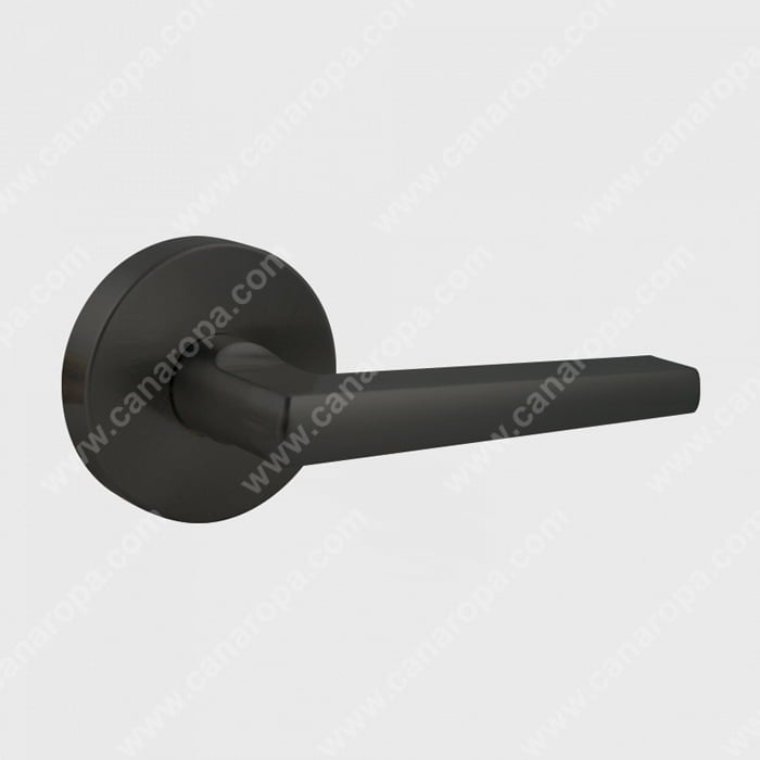 Tecnica Design 10010LT19M Passage Lever Linea Round Rose  4Way Latch in Flat Black