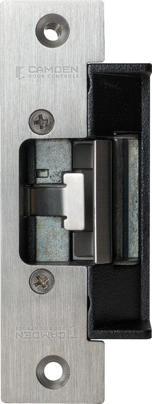 [CX-ED1079] Camden Low Profile Grade 1 'Universal' electric strike, 'Univ' Strike, 1/2" to 5/8" throw, 12/24V AC/DC, fail safe/fail secure operation, horizontal adjustment, and 3 stainless steel faceplates (CX-ESP1B, CX-ESP3B & CX-ESP4B)