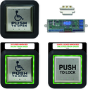 [CX-WC13XFM] Camden Flush Mount AURA''' Illuminated Push Plate Switch System Add suffix 'F' to model number for French language