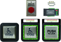 [CX-WC15XFM] Camden Flush Mount AURA Illuminated Push Plate Switch & Assistance Switch System Same operation as CX-WC13 kit with the additional option for flashing 'Assistance Requested' annunication and timed washroom lock Add suffix 'F' to model number for French language