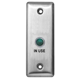 [CX-LED1/54G] Camden Single Gang 12/28VDC, Green LED Plates "IN USE" Laser
