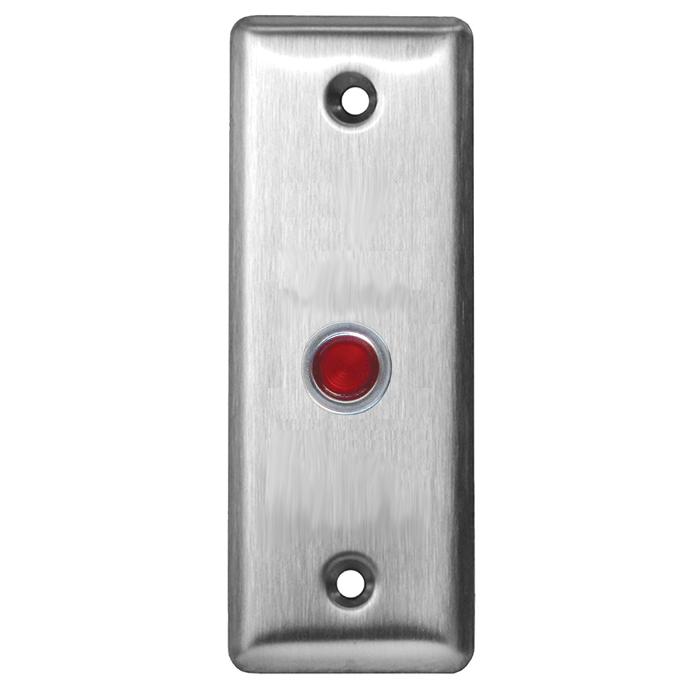 [CX-LED1N-R] Camden S/S Narrow Faceplate 12/28VDC, Red LED Plain