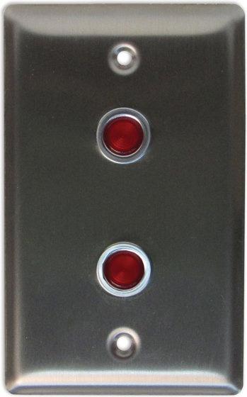 [CX-LED2-R] Camden S.G, 2 LEDs, Blank F/Plate 2 Red LED Mounted on FP