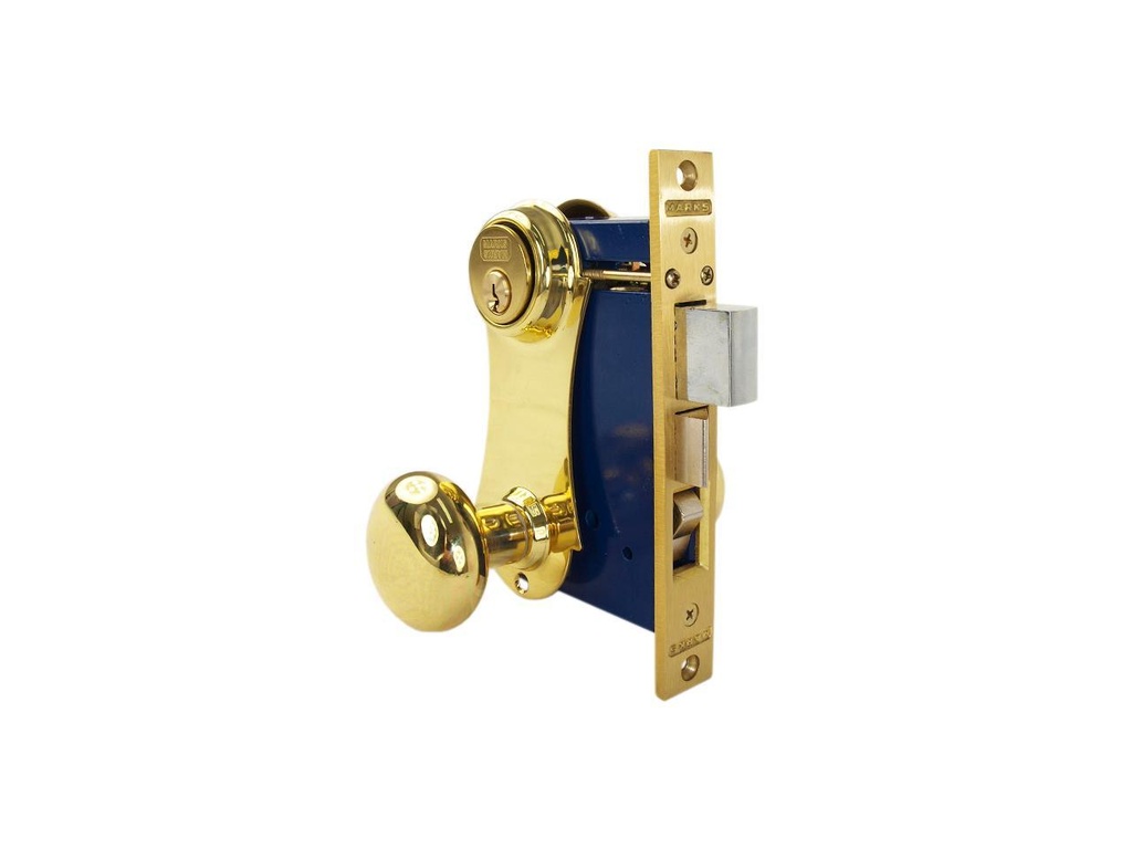 [21AC/US3-W LHR] Marks USA Marks Mortise Lock (D-Cyl) Entrance knobset US3