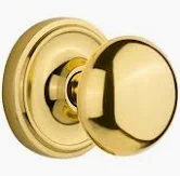[K22/3] Marks K22/3 Lock Ext/Int -Knob/Rose kit 1" - 1-3/4" doors Polished Brass