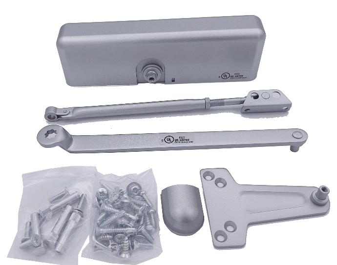 [1701BC-MB] Dorex 1701 MB Power Adjustable Door Closer Matte Black, 2-5 w/Back Check