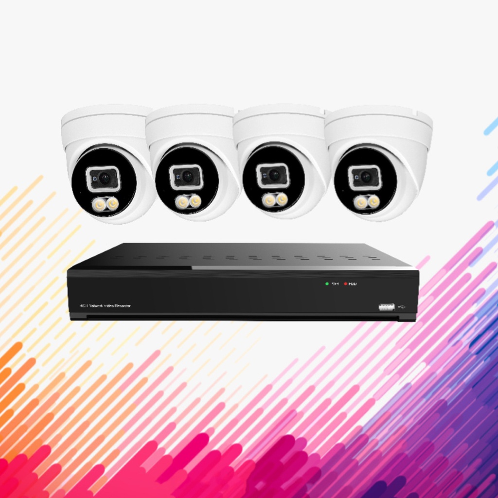 [KIT-NV3104-5M-AI] 4CH Poe NVR With 5MP Full Colour IPC Kit