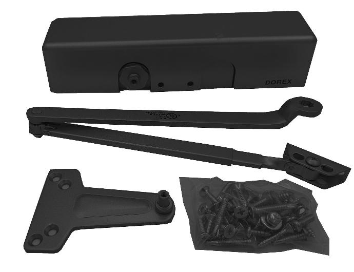 [1900MB] Dorex 1900 MB Grade 1 Matte Black Door Closer Adjustable 2-6