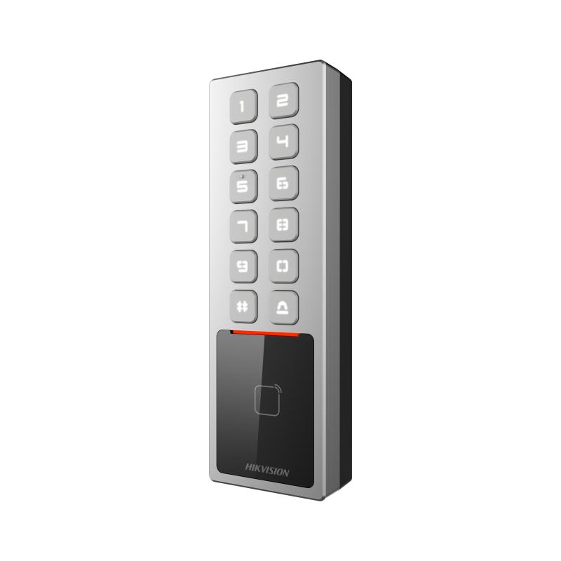 [DS-K1T805MBWX] Access Control Terminal/Built-in Mifare card reading module and Bluetooth module/IP65,IK08/Storage with 10,000 cards and 100,000 events/support mobile APP hik-connect