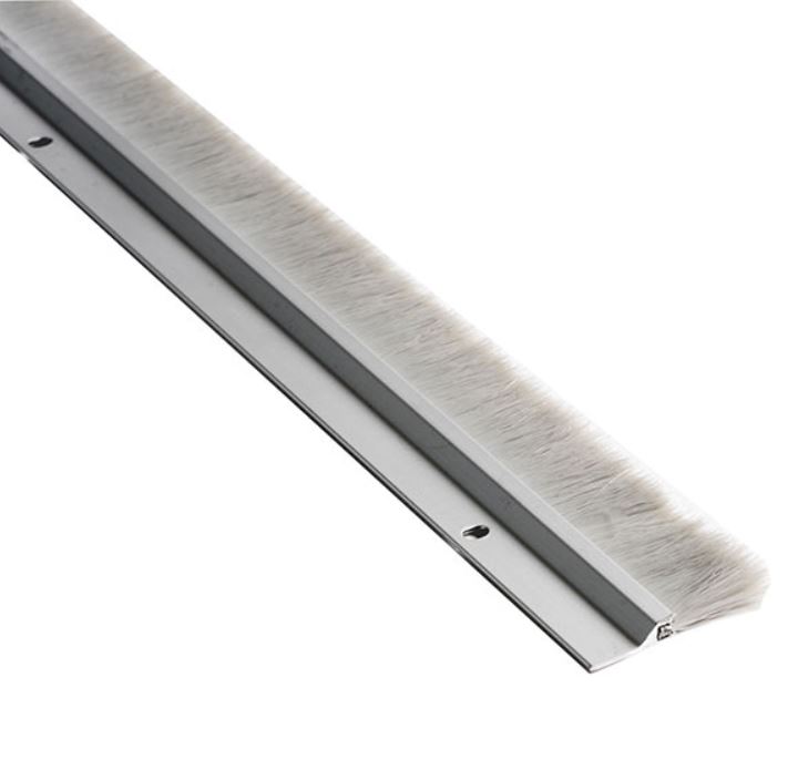 [601A-36] Door Bottom Sweep, Clear Anodized With 1" Brush Insert, 36"