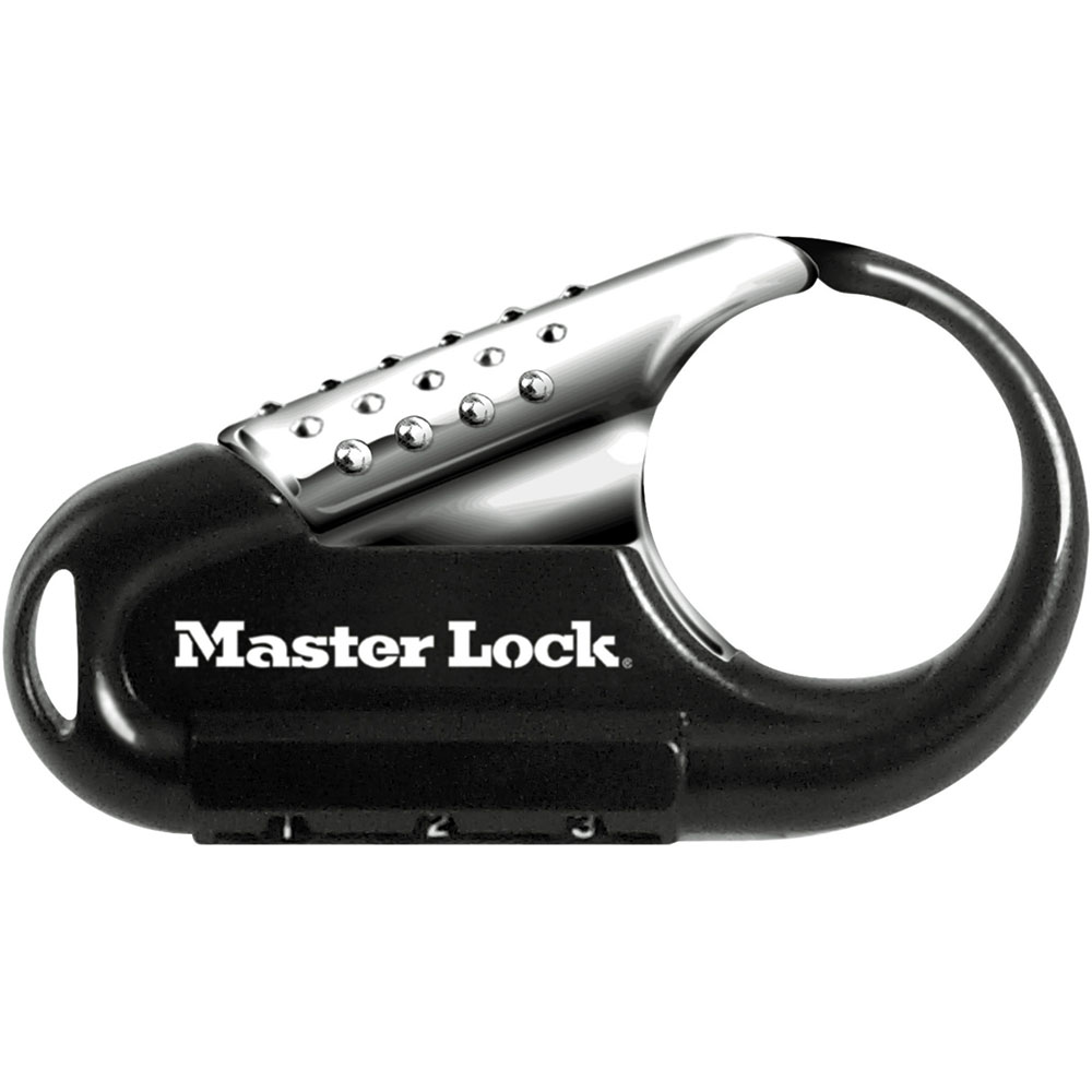 [1547DCM] Master Lock 1547DCM Set Your Own Combination Backpack Lock; Black