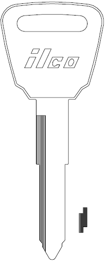 [X183] Ilco X183 Honda Key Blank HD92