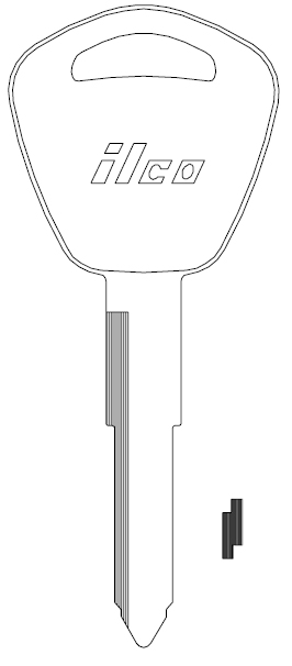 [X208] Ilco X208 Honda Key Blank HD101