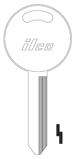 [S1186TS] Ilco S1186TS Ford Key Blank