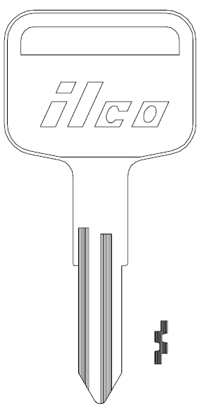 Ilco X154 Key Blank B54