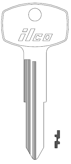 [X114] Ilco X114 Key Blank DA24