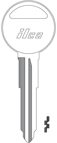 [X188] Ilco X188 Key Blank MZ17