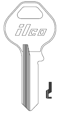 [1092V M4] Ilco 1092V Key Blank M4