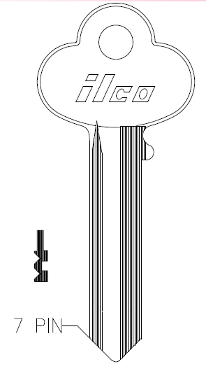 [1001EL] Ilco 1001EL Corbin Key Blank CO37