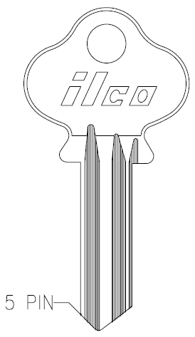 [1004L1] Ilco 1004 Lockwood Key Blank 