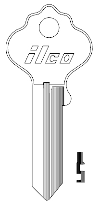 [X1054F] Ilco X1054F Key Blank IN18