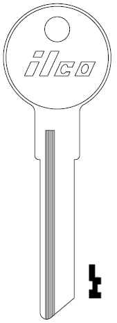 [1083T] Ilco 1083T National Cash Register Key Blank