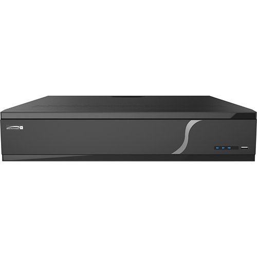 [N64NR24TB] Speco N64NR 4K 64-Channel H.265 NVR with PoE and Smart Analytics, 24TB HDD, Black
