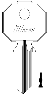 [PR91CS] Ilco PR91CS Prefer Key Blank For Roll Shutter 5-Pin 