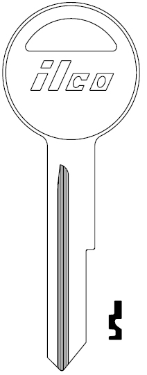 [L1098LA  B11] Ilco L1098LA GMC Key Blank Long Shank